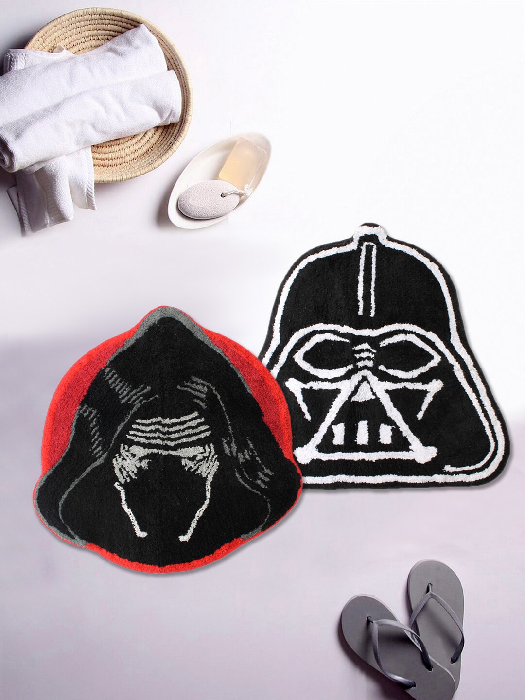 

AVI Living Set Of 2 Black Star Wars 1600 GSM Bathmats