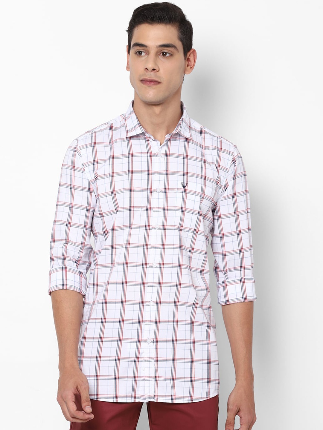 

Allen Solly Sport Men White Regular Fit Checked Casual Shirt
