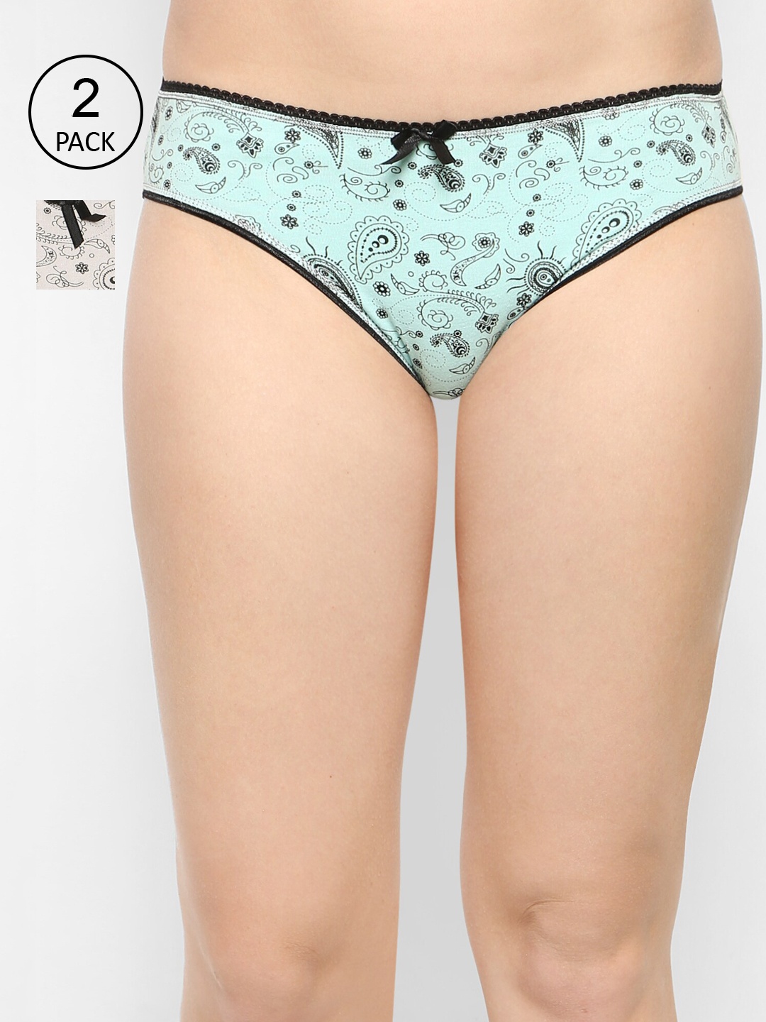

Ms.Lingies Women Pack of 2 Multicoloured Printed Hipster Briefs-MSP081-89176S, Multi