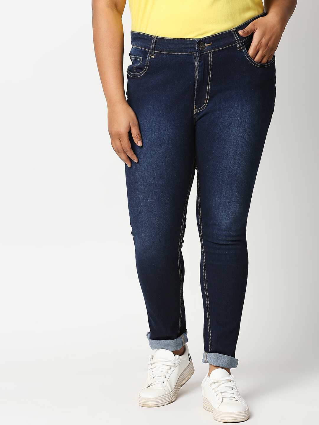 

ZUSH Women Plus Size Blue Regular Fit Mid-Rise Clean Look Jeans