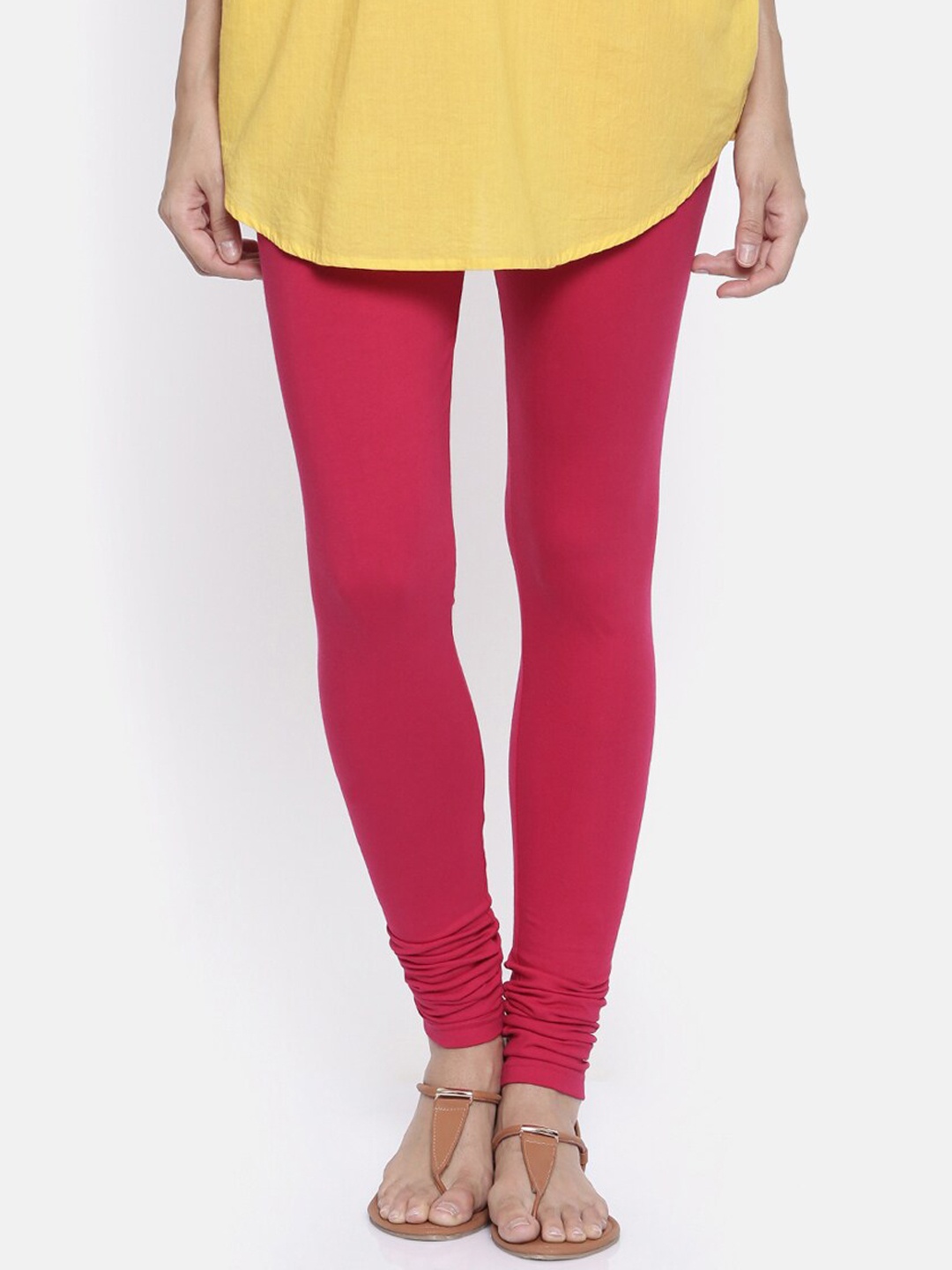 

Bitz Women Pink Solid Organic Cotton Legging
