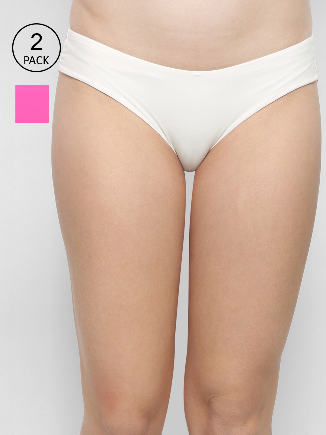 

Ms.Lingies Women Pack of 2 Solid Lace Hipster Briefs-MSP066-981S, Pink