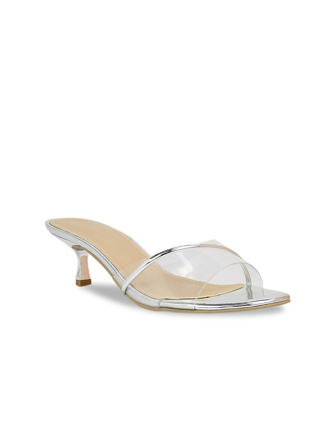 

Inc 5 Women Silver-Toned Solid Sandals