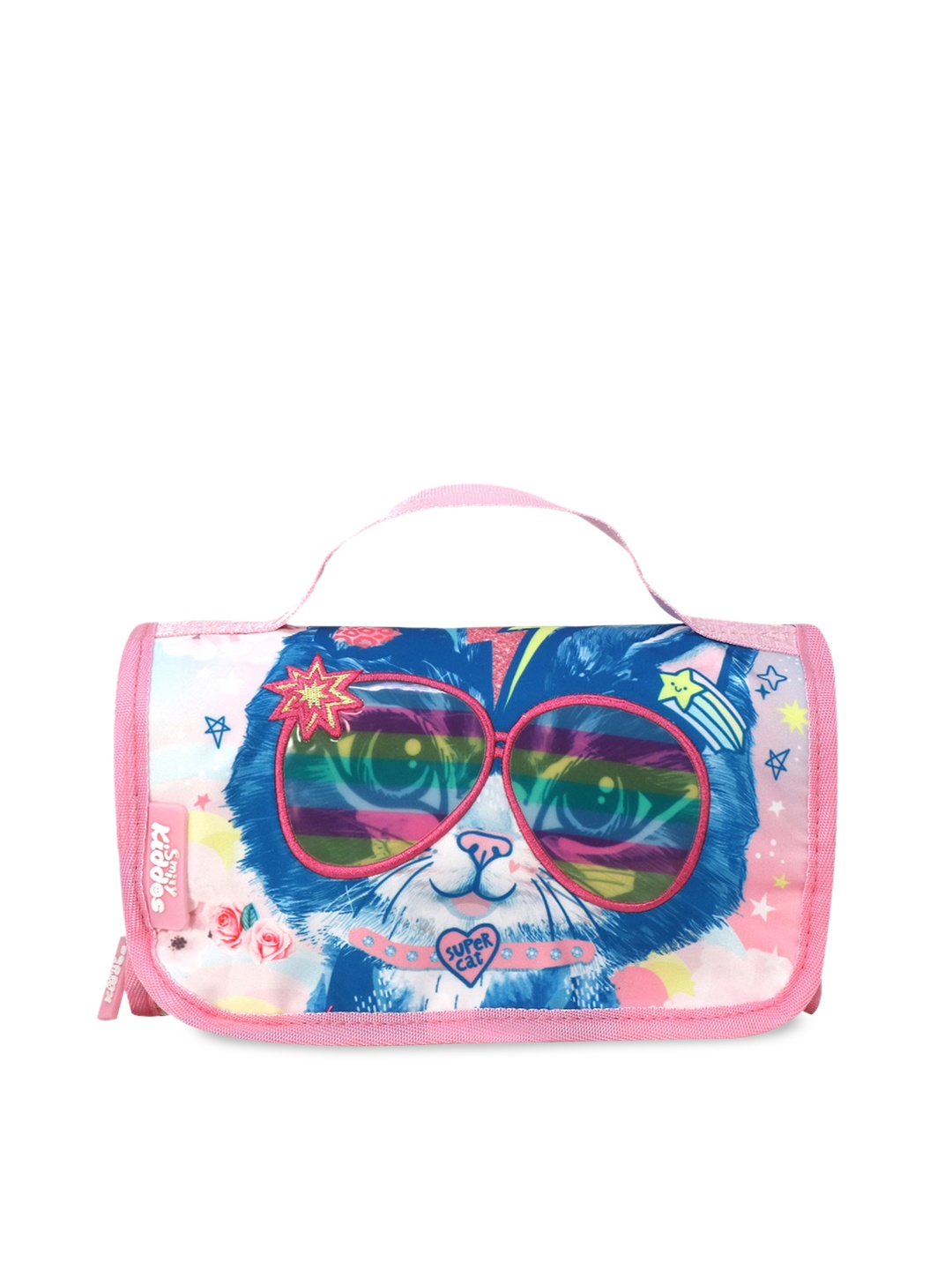 

Smily Kiddos Kids Pink & Blue Super Kitty Pencil Case