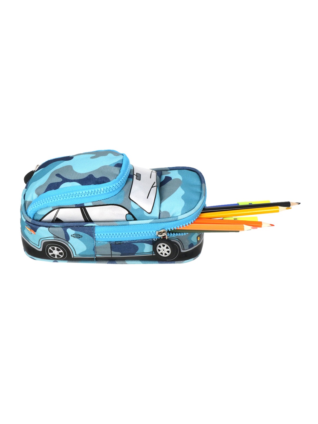 Smily Kiddos Kids Blue & White Car Pencil Box