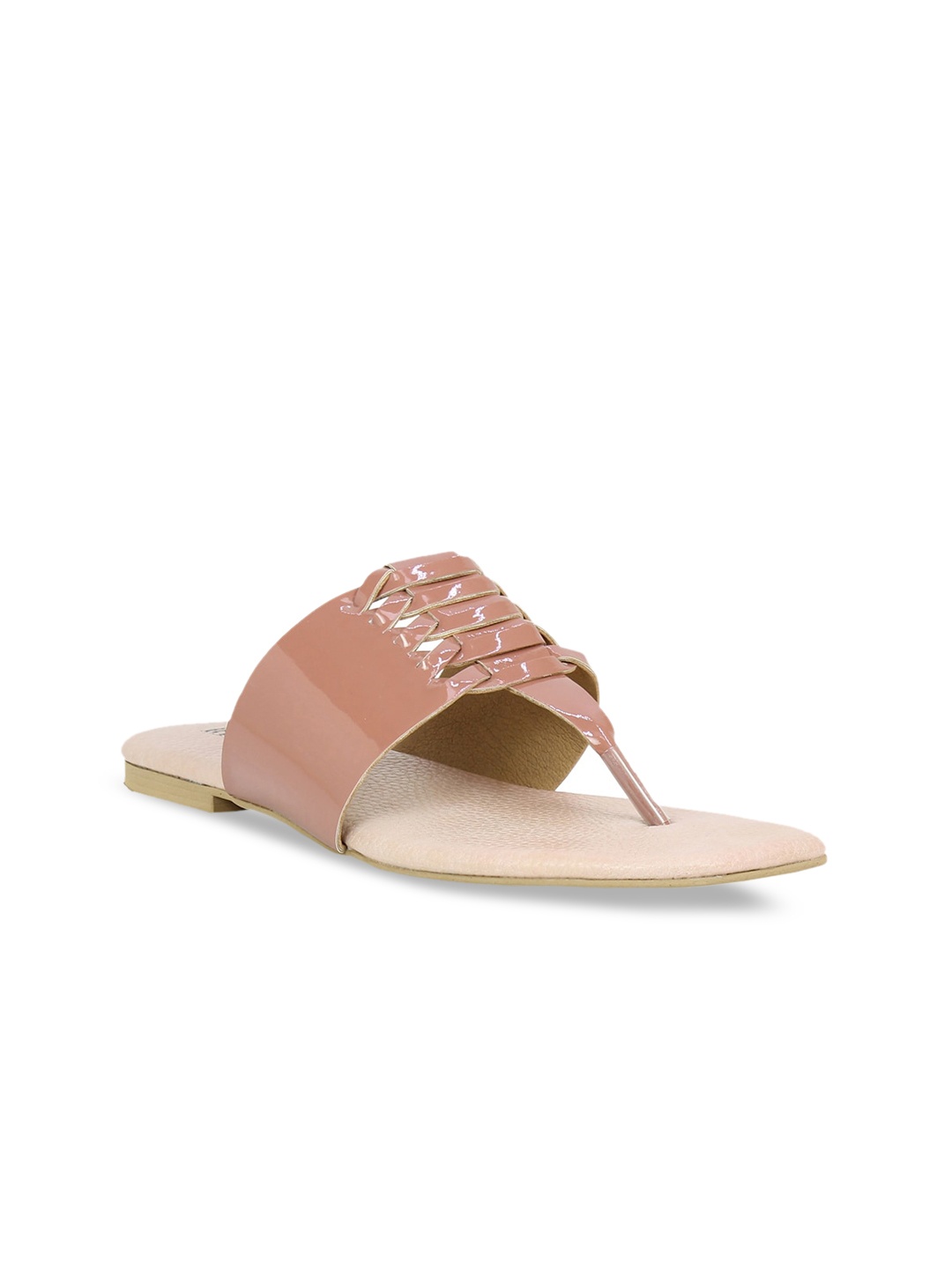 

Inc 5 Women Peach-Coloured Embellished Open Toe Flats
