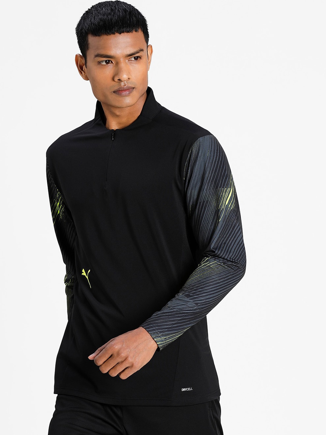 

Puma Men Black Solid Track Individual CUP 1/4 Zip Sweatshirt