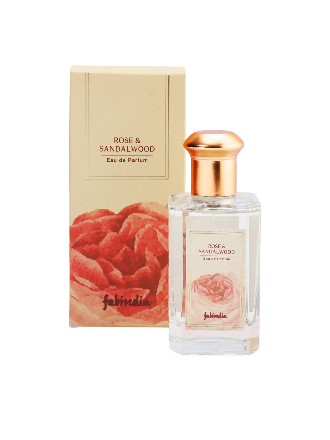 

fabessential Unisex Rose & Sandalwood Perfume 100 ml, Transparent