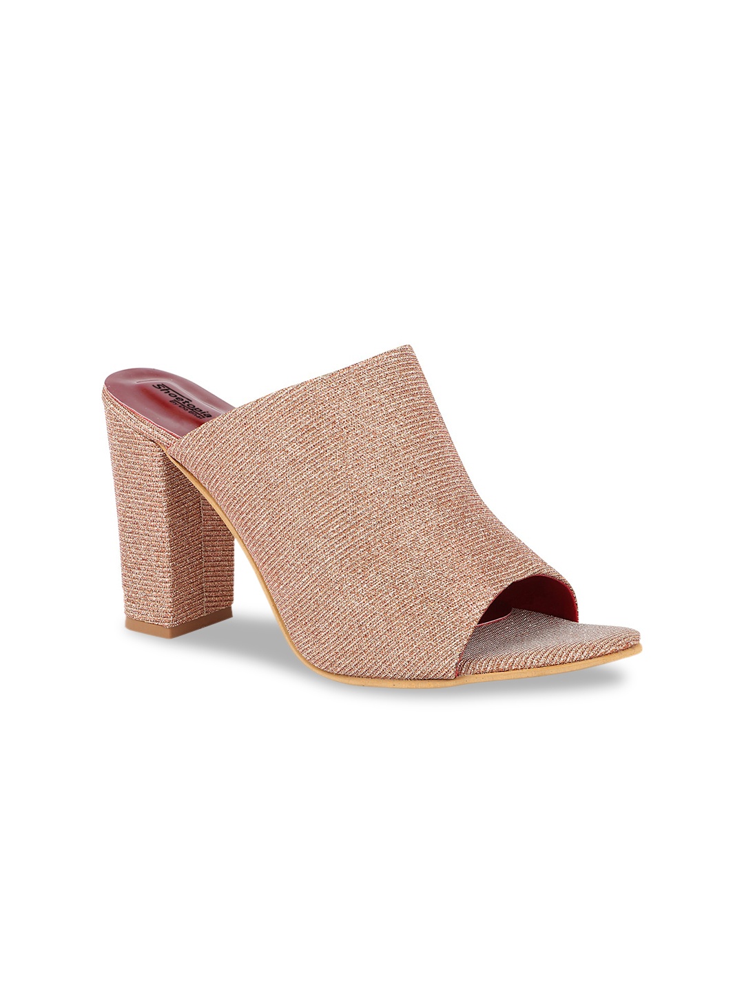 

Shoetopia Women Pink Woven Design Mules