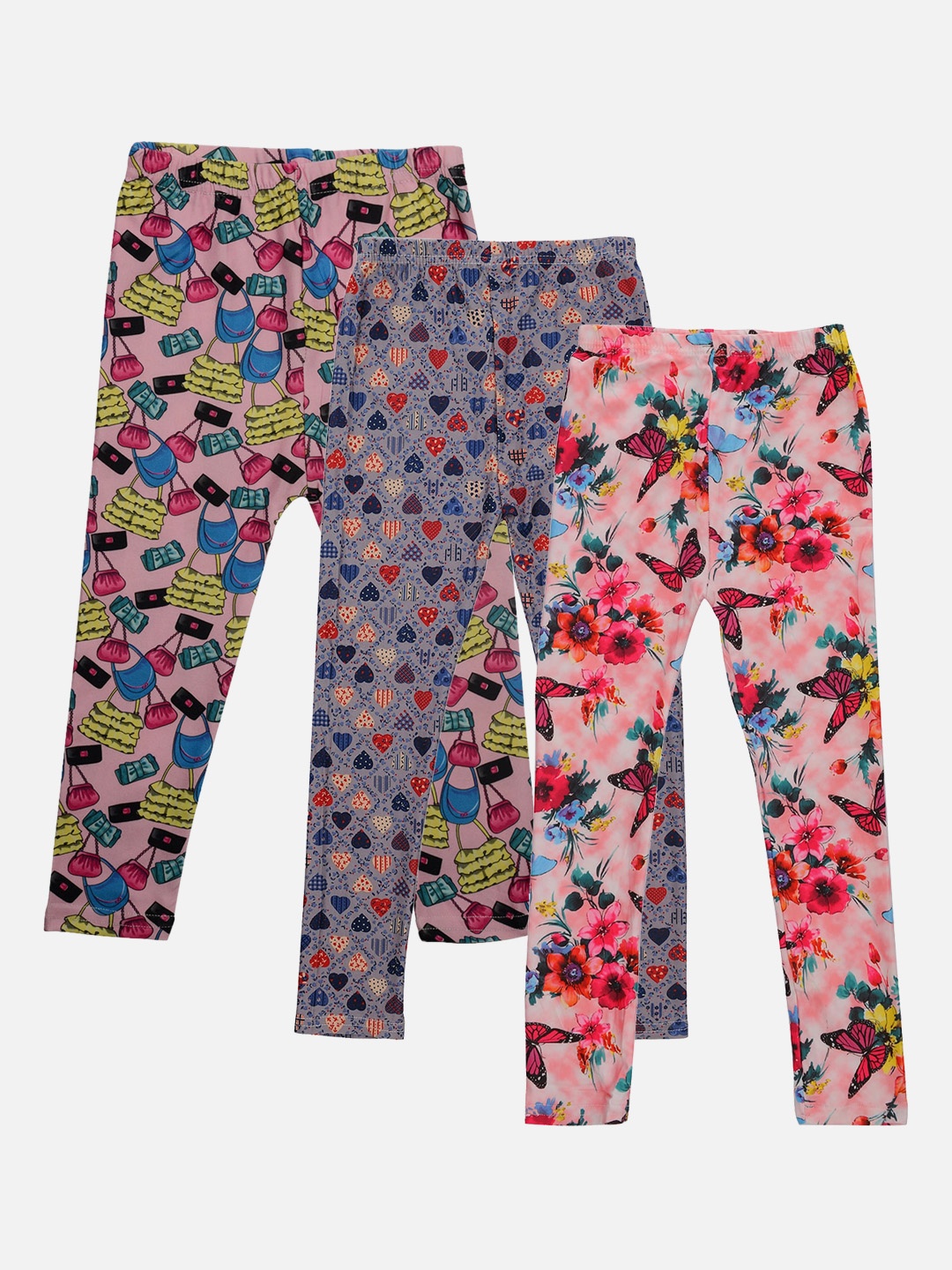 

TINY HUG Girls Pack Of 3 Assorted Tights, Pink