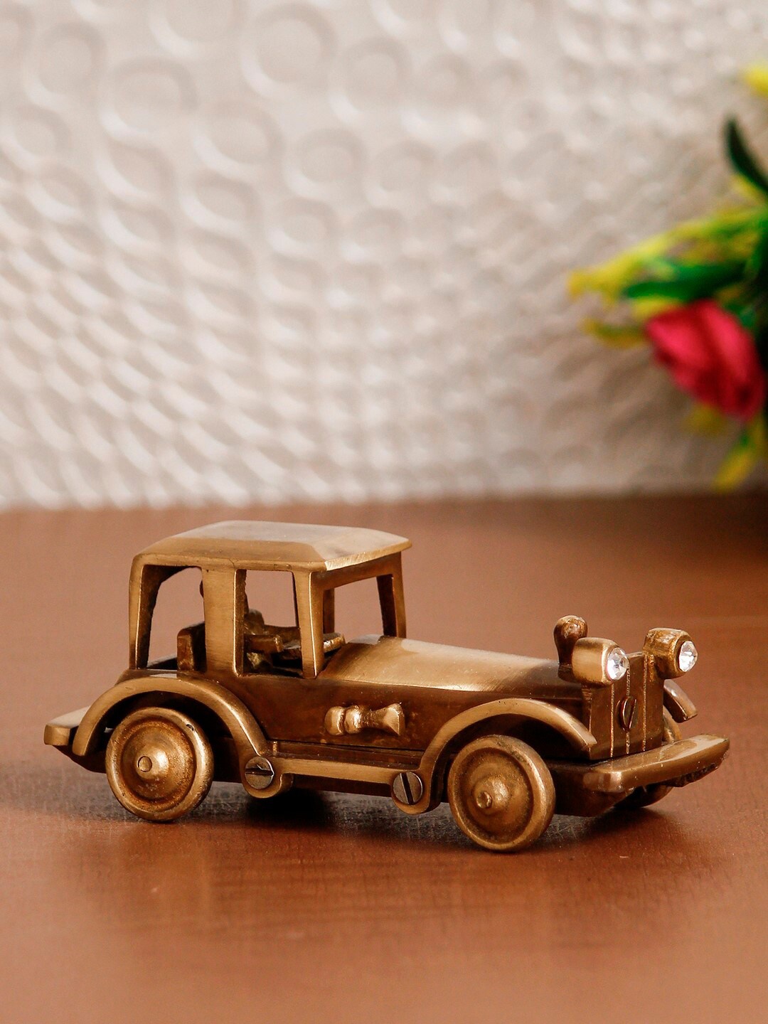 eCraftIndia Gold-Toned Car Figurine Showpiece