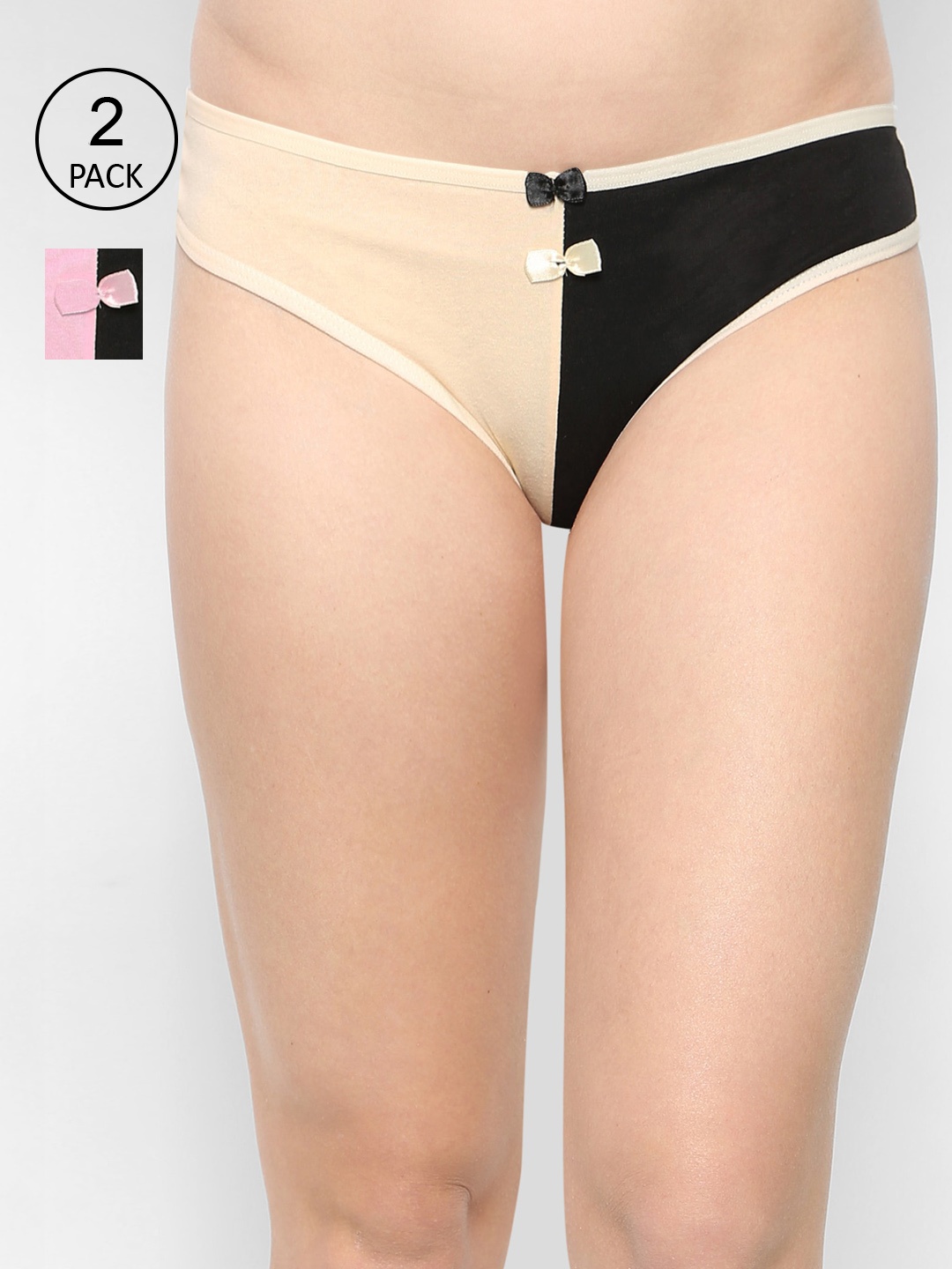 Ms.Lingies Women Pack of 2 Colourblocked Hipster Briefs-MSP080-87316S, Pink