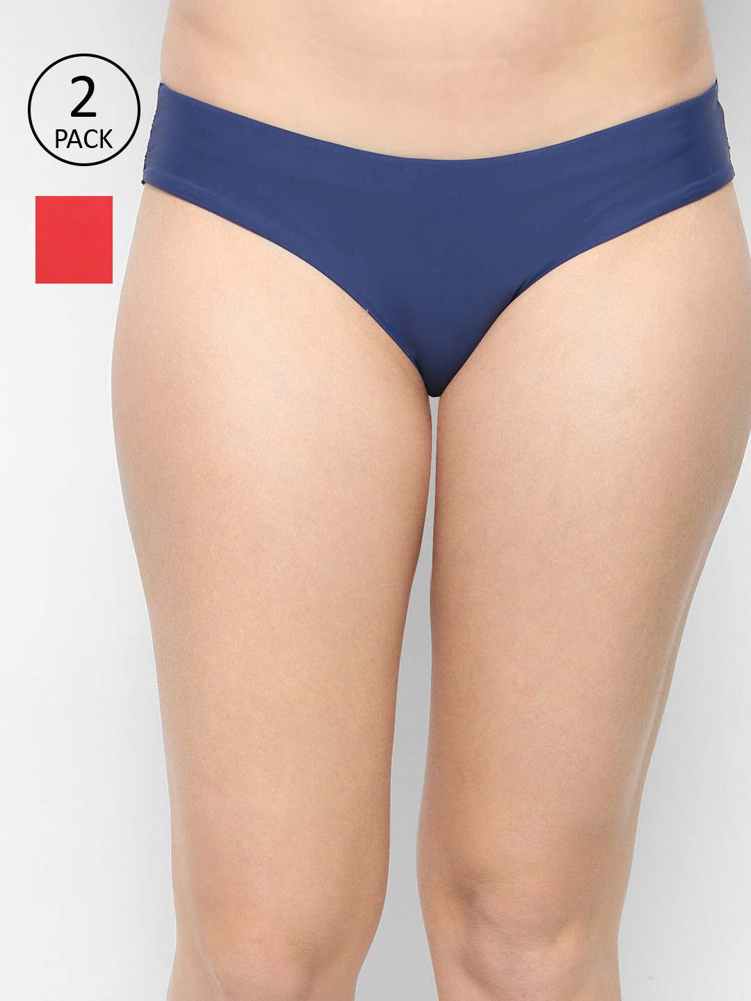 

Ms.Lingies Women Pack of 2 Solid Lace Hipster Briefs-MSP067-981S, Red