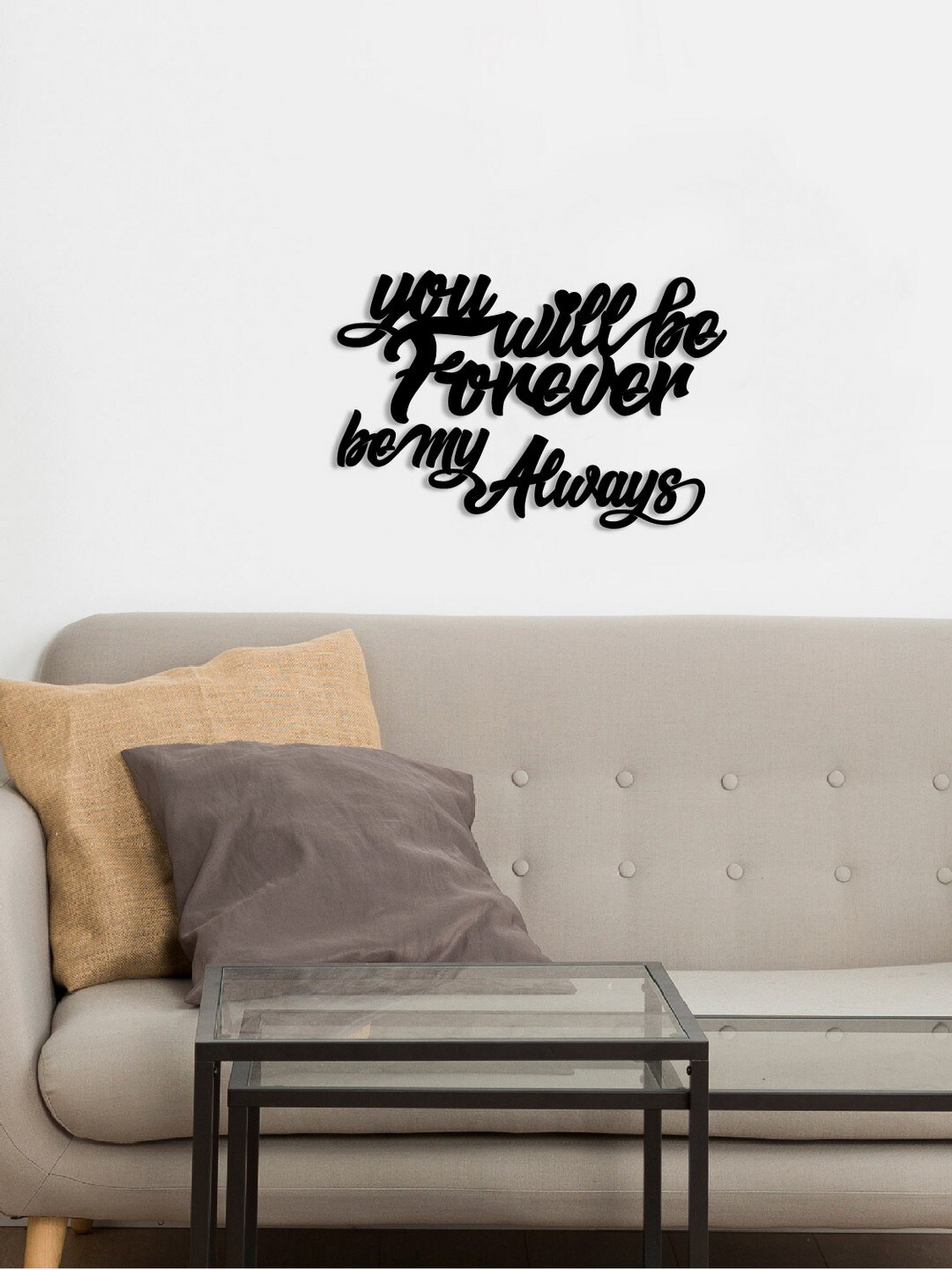 eCraftIndia Black You Will be Forever Be My Always Wall Hanging Decor