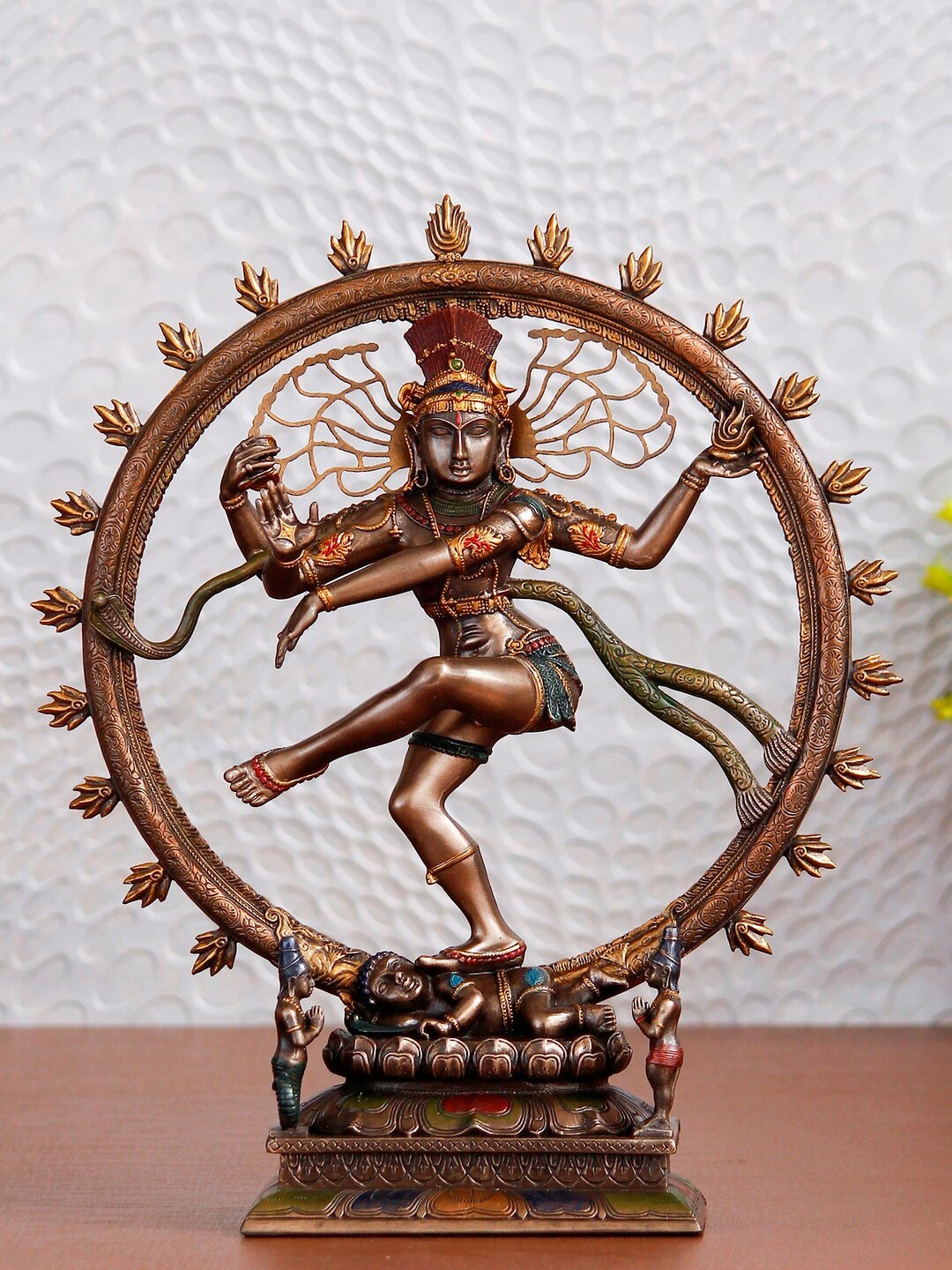 

eCraftIndia Brown Dancing Nataraja Figurine Showpiece