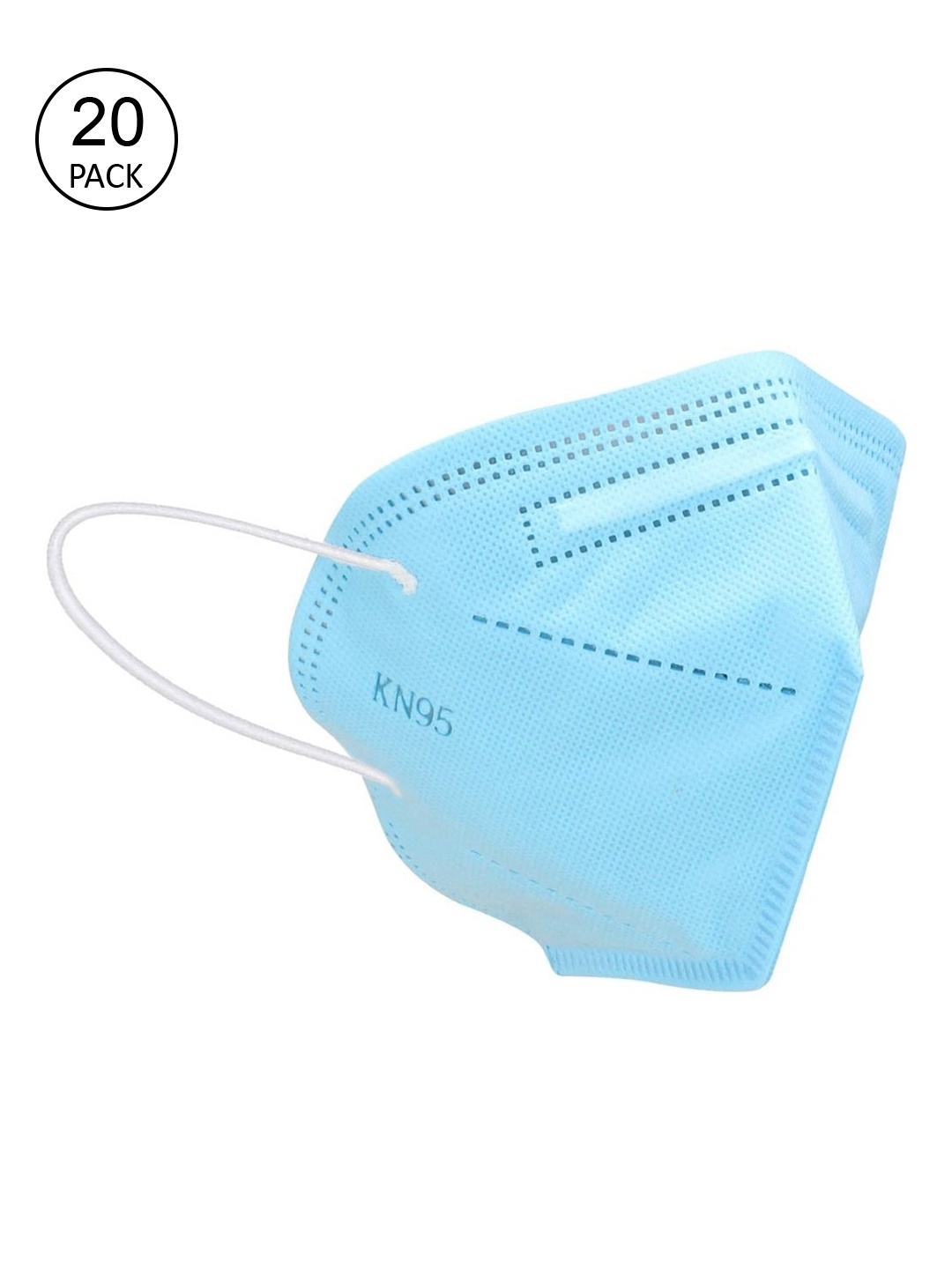 

OOMPH Unisex Pack Of 20 Blue Solid 5-Ply Reusable KN95 Masks