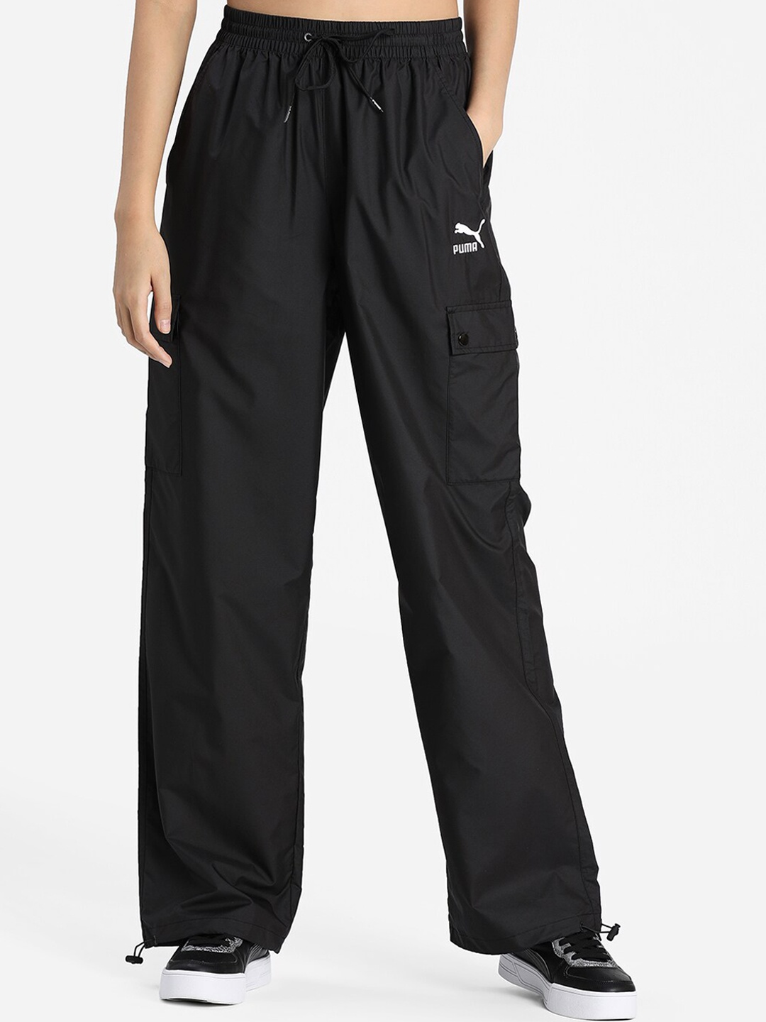 

Puma Women Black Solid Relaxed-Fit Track Pants