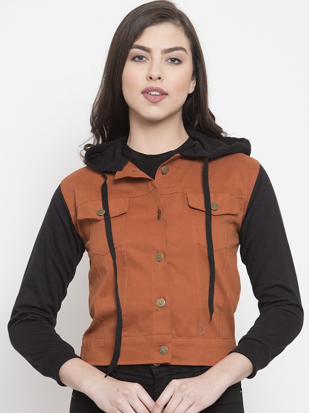 

VOXATI Women Rust Brown Solid Tailored Jacket