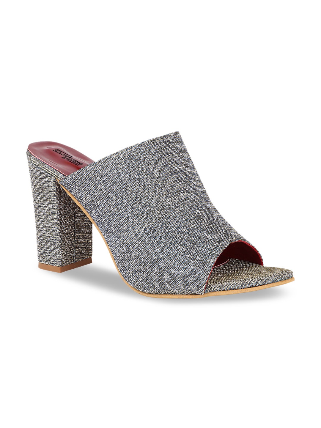 

Shoetopia Women Grey Woven Design Mules