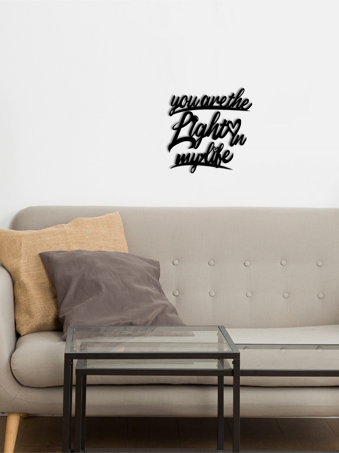 

eCraftIndia Black You Are The Light In My Life Cutout Love Theme Wall Hanging