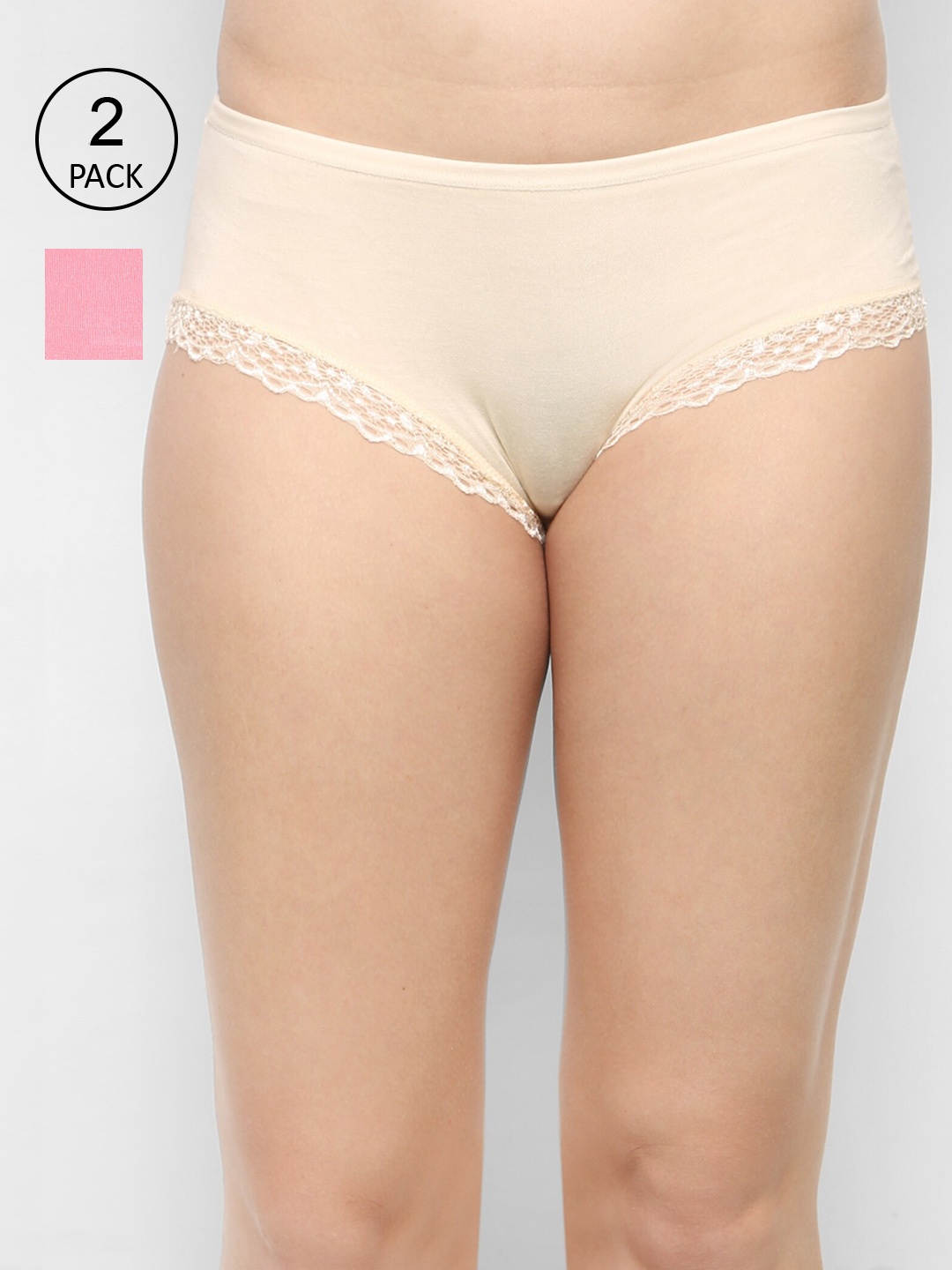 

Ms.Lingies Women Pack Of 2 Solid Boyshort Briefs MSP082-AS1001S, Pink