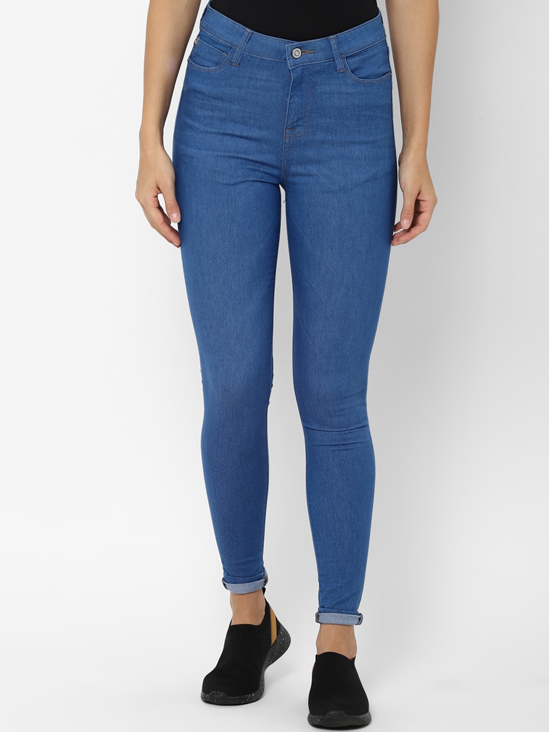 

Allen Solly Woman Women Blue Solid Regular Fit Jeans