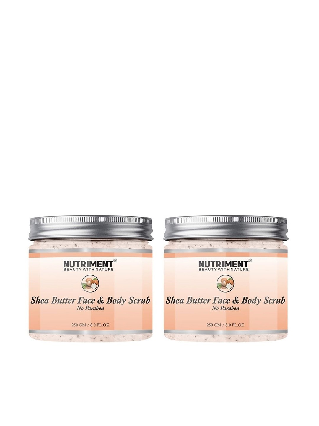 

Nutriment Shea Buter Face and Body Scrub, 250gm (Pack of 2), Transparent