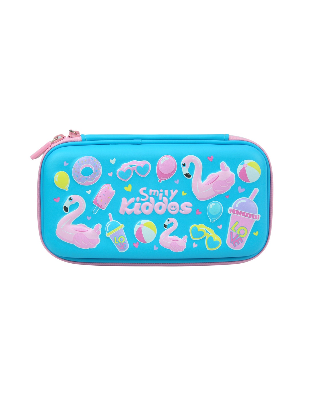 

Smily Kiddos Kids Blue & Lavender Flamingo Print Pencil Case