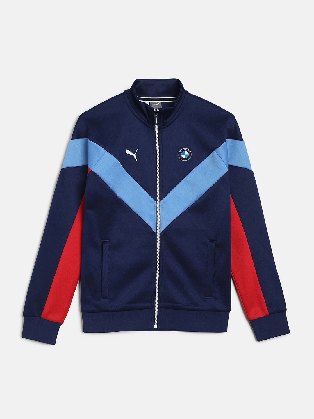 

Puma Unisex Kids Navy Blue Colourblocked Sporty Jacket