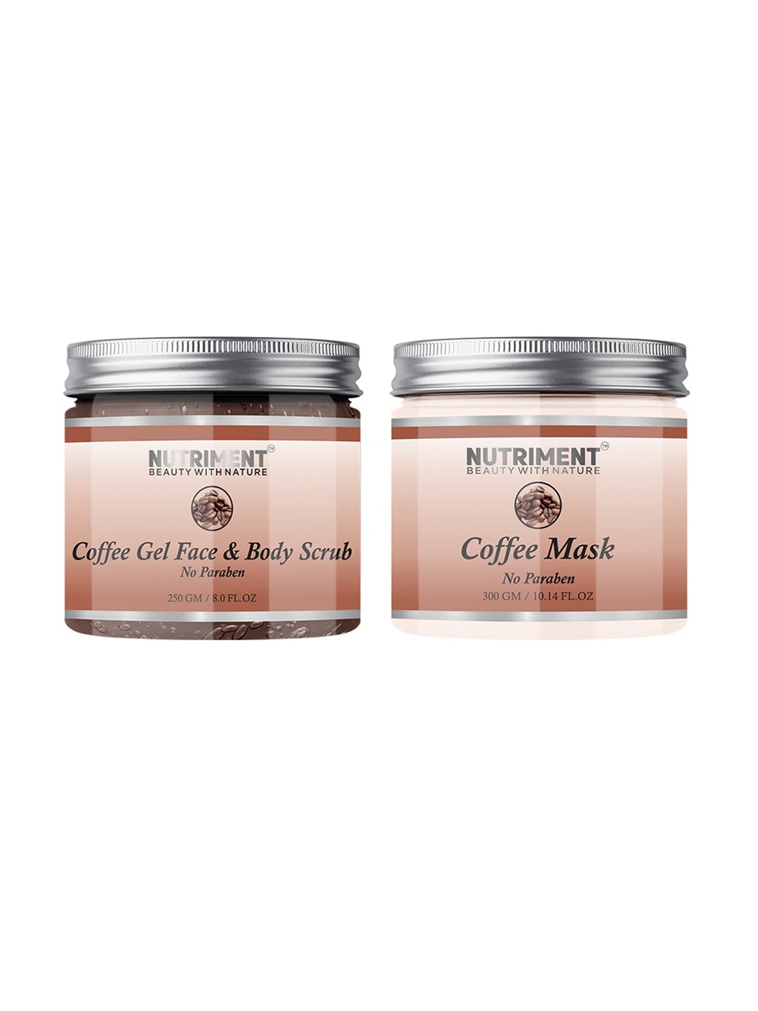 

Nutriment Pack of 2 Coffee Gel Scrub & Mask - 550 g, Transparent