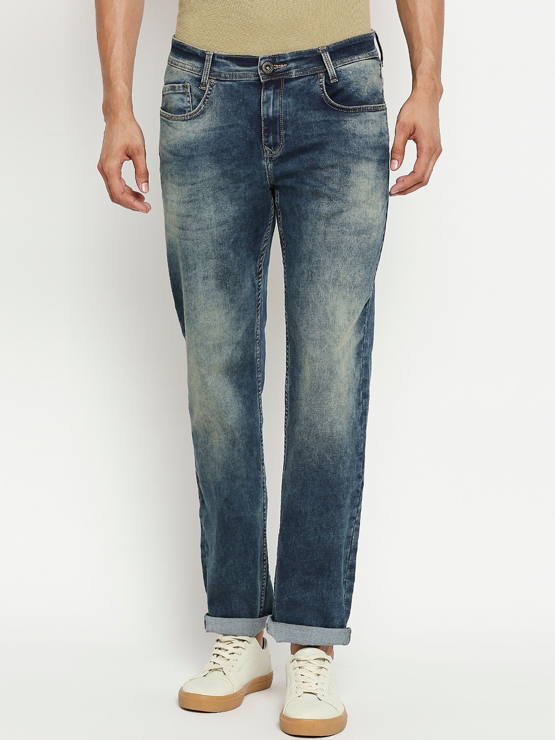 

Mufti Men Blue Mid-Rise Clean Look Non-Stretchable Regular Fit Jeans