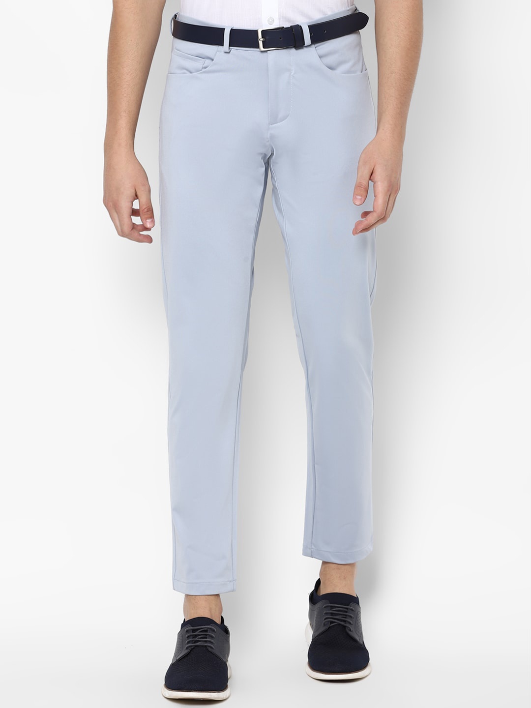 

Allen Solly Men Blue Slim Fit Solid Regular Trousers