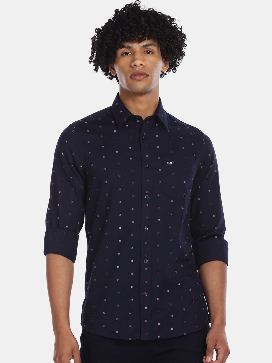 

Arrow Sport Men Navy Blue Cotton Printed Casual Shirt