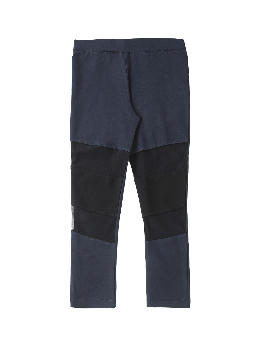 

De Moza Girls Navy Blue & Black Colourblocked Ankle-Length Leggings