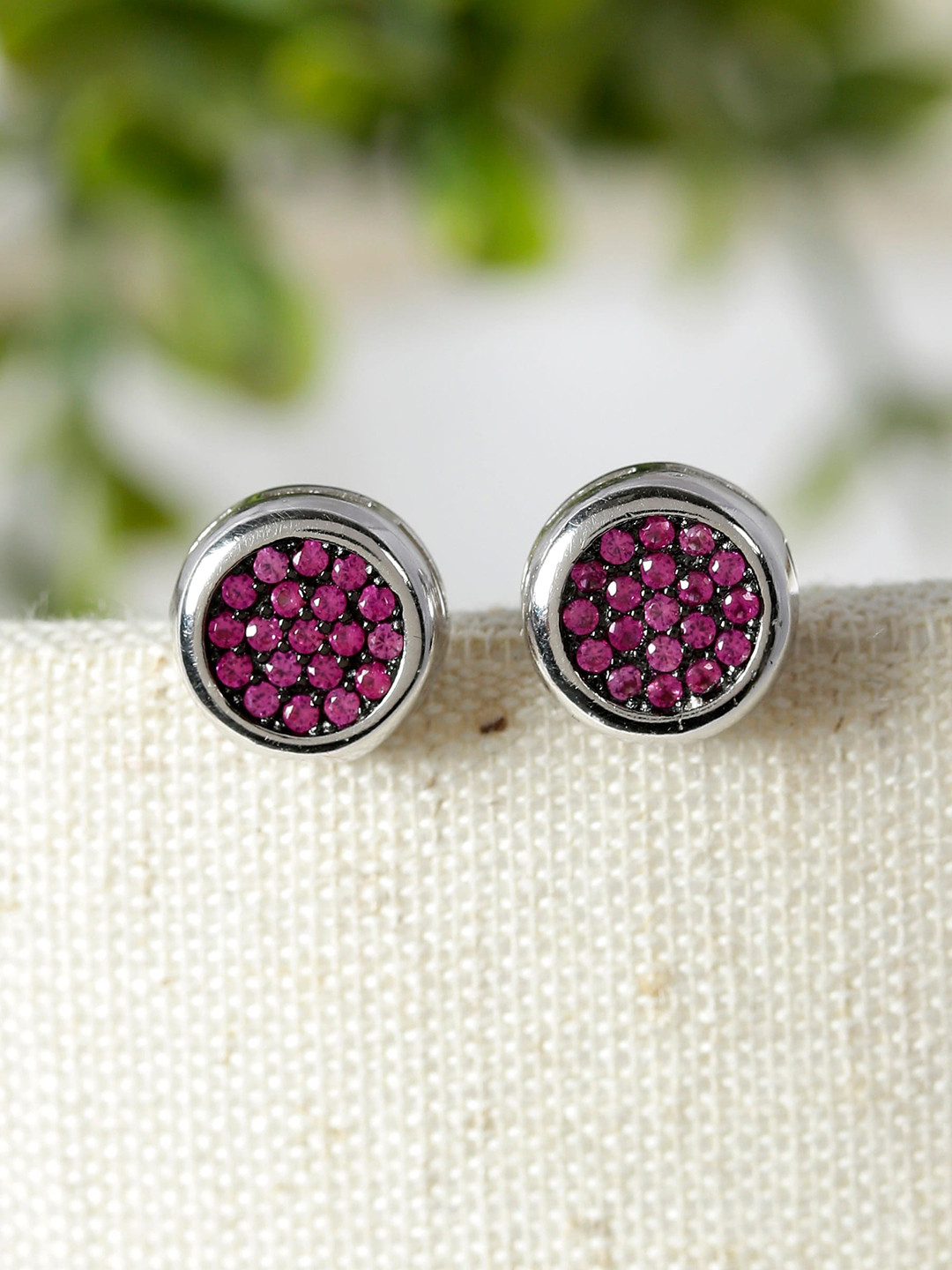 

GIVA 925 Sterling Silver Rhodium Plated Pop Pink Sphere Studs