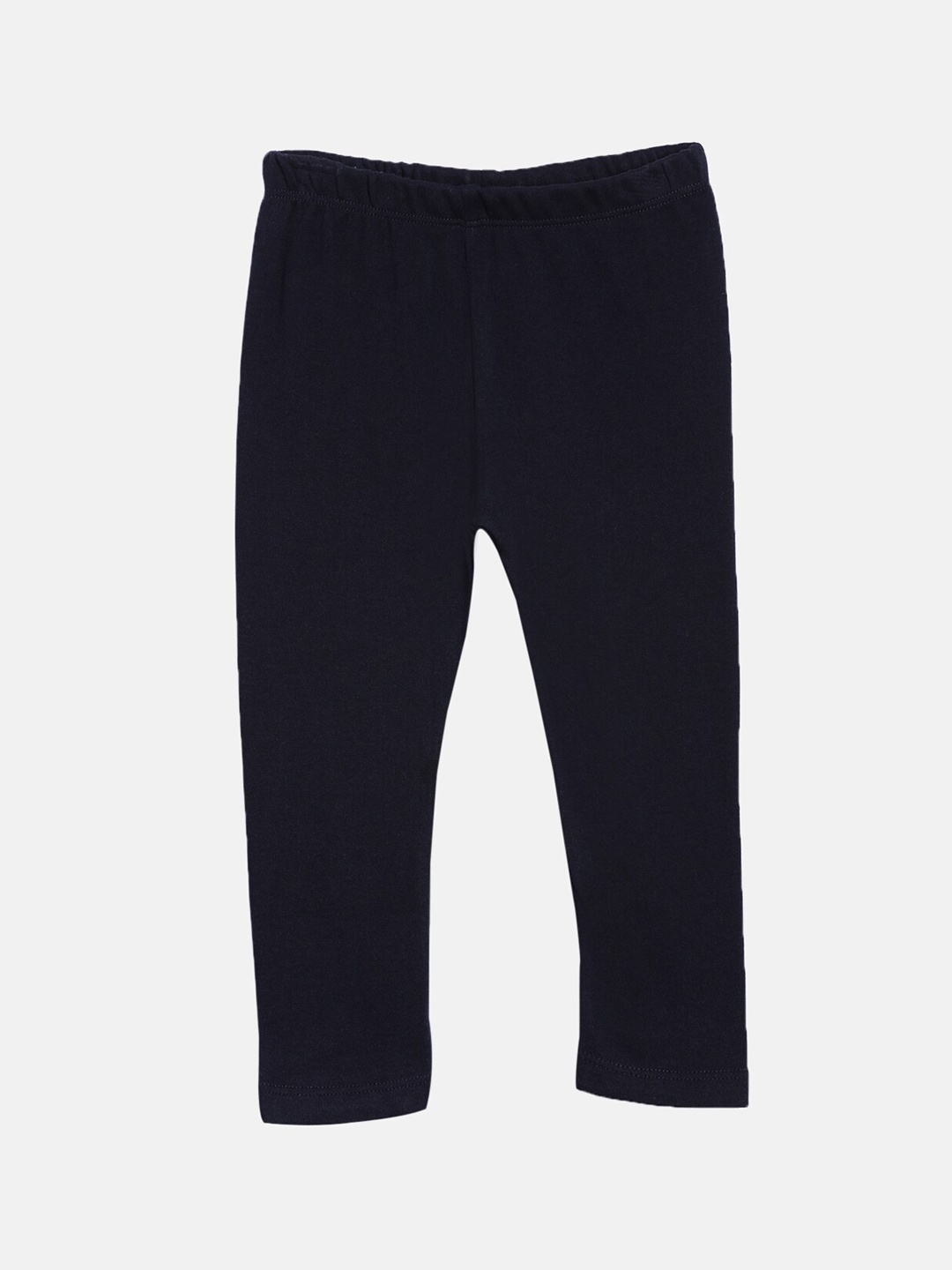 

Kryptic Girls Navy Blue Solid Cotton Ankle-Length Leggings