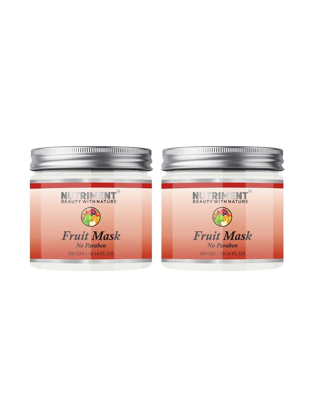 

Nutriment Pack of 2 Fruit Mask - 250 g each, Transparent