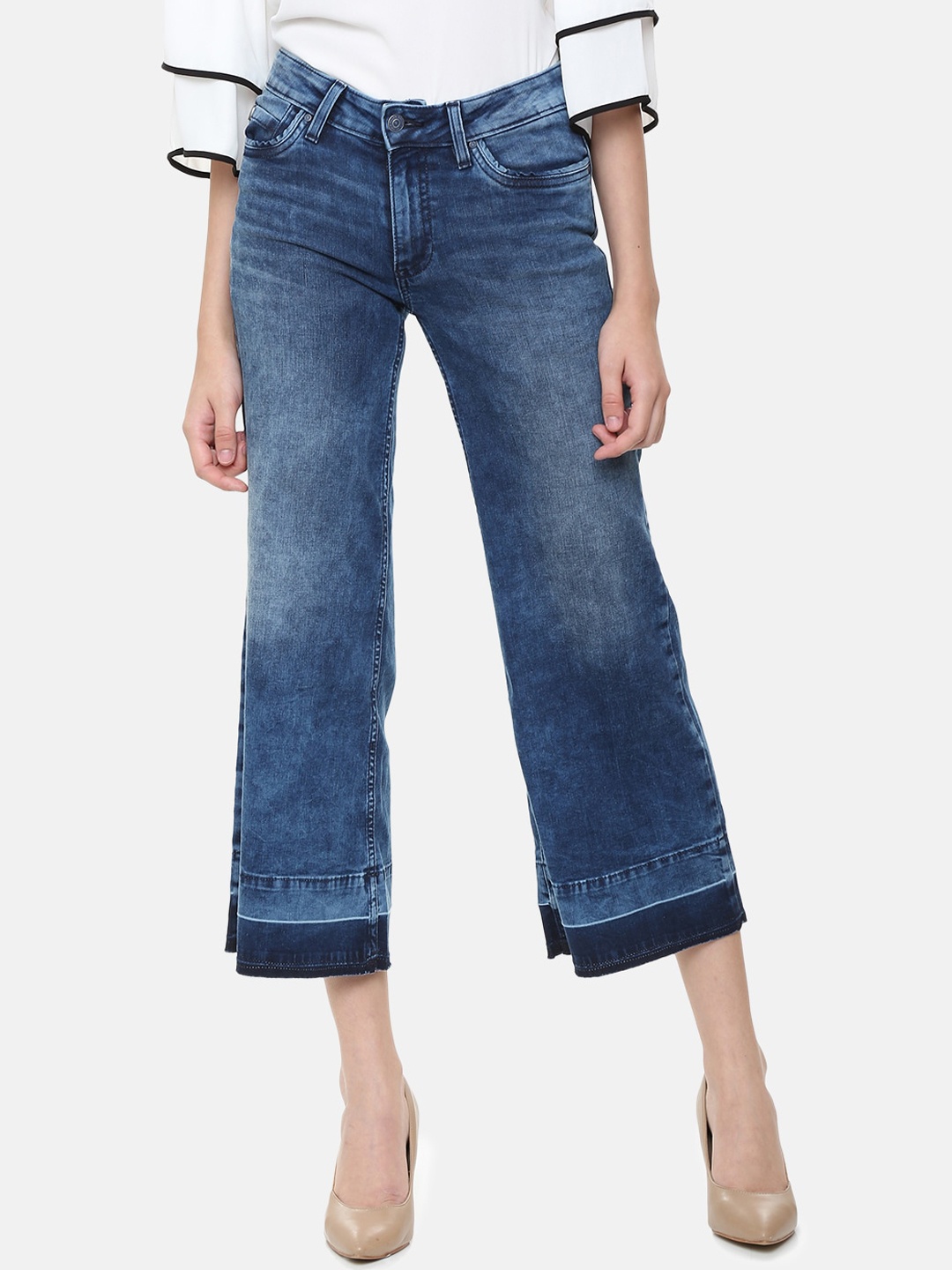 Allen Solly Woman Women Blue Slim Fit Mid-Rise Clean Look Jeans