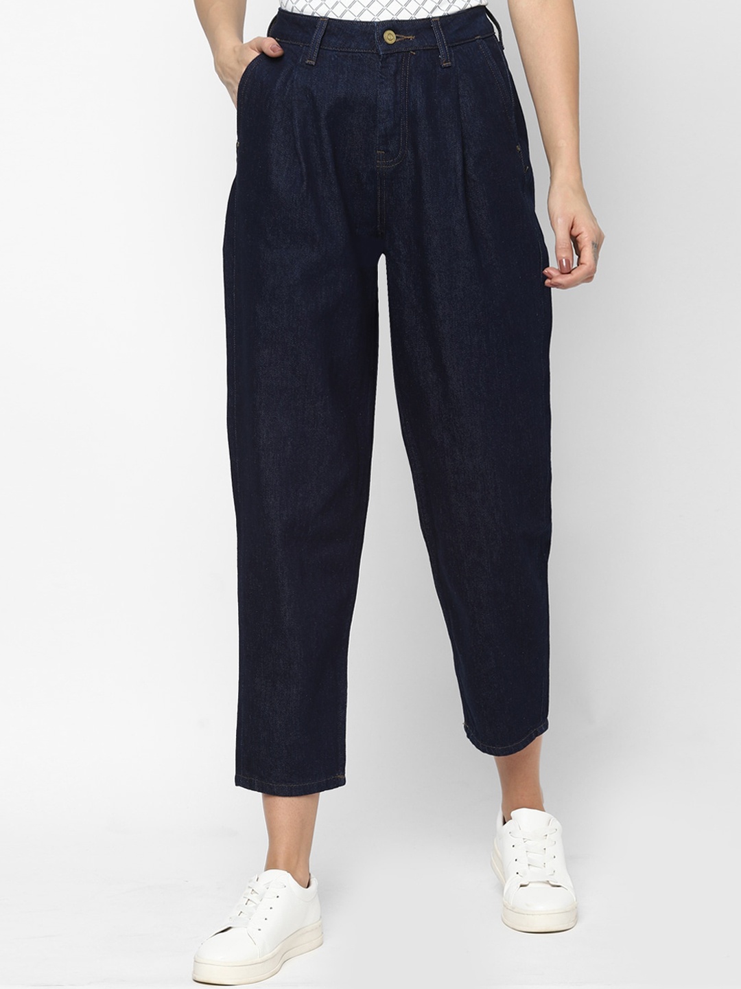 

Allen Solly Woman Women Navy Blue Regular Fit Mid-Rise Clean Look Jeans