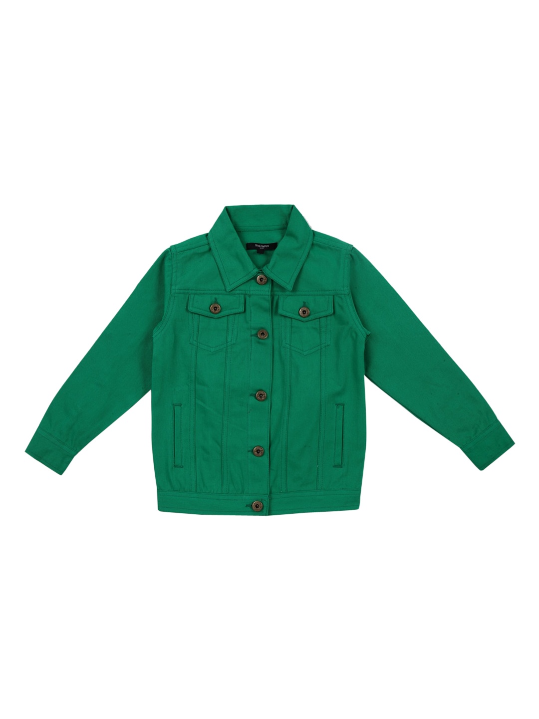 

Style Quotient Girls Green Solid Tailored Jacket