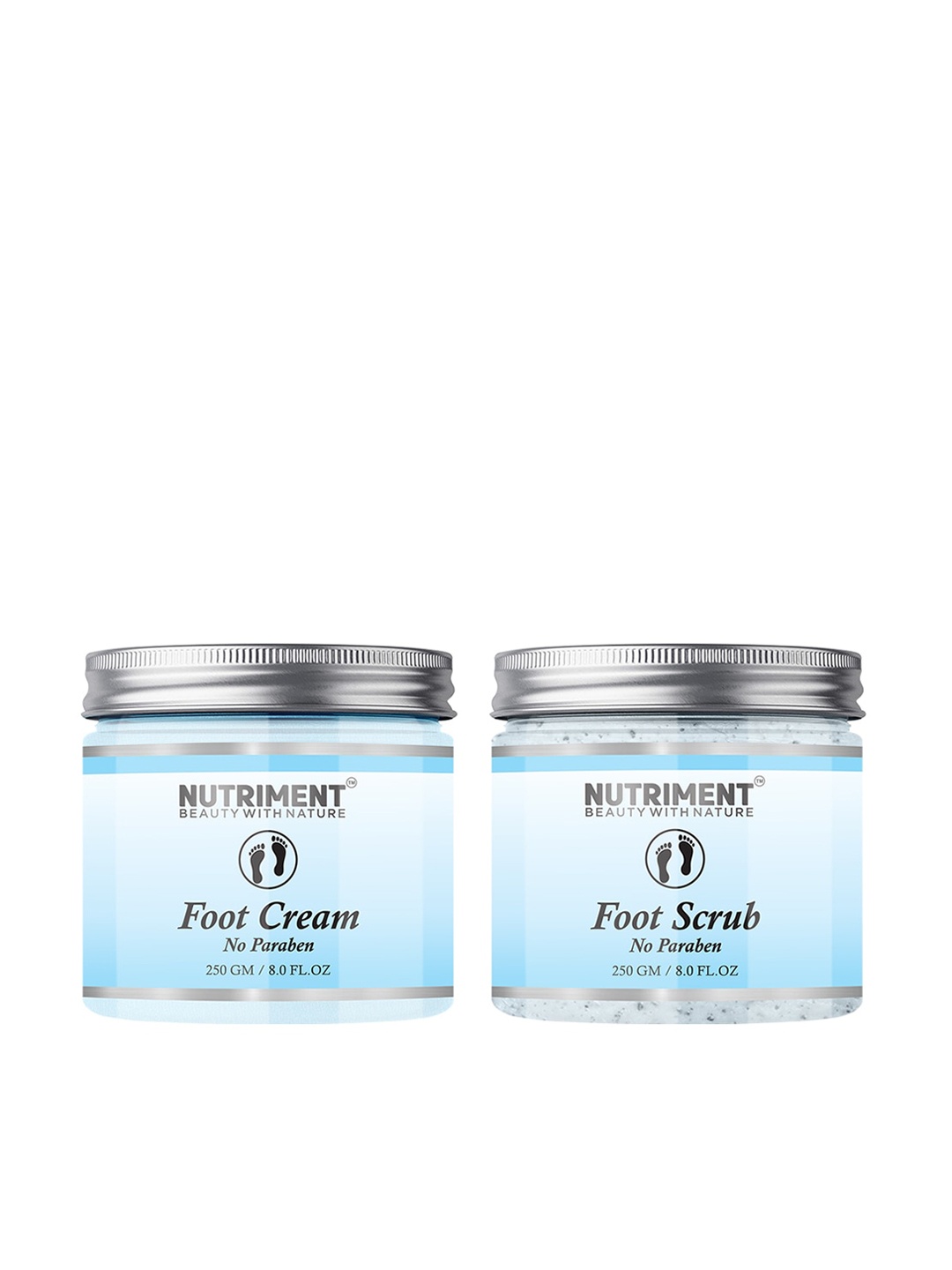 

Nutriment Pack of 2 Foot Cream & Scrub - 250 g each, Transparent