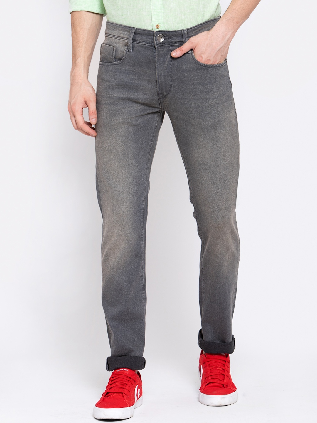 

Pepe Jeans Men Grey Slim Fit Mid-Rise Clean Look Jeans