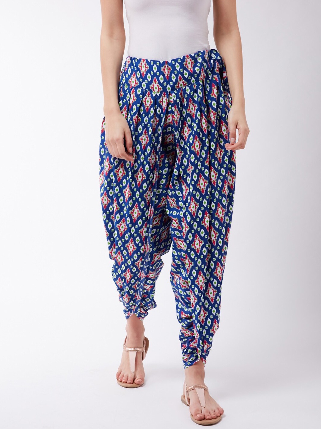 

InWeave Women Multicoloured Loose Fit Printed Patola Dhoti Pants, Multi