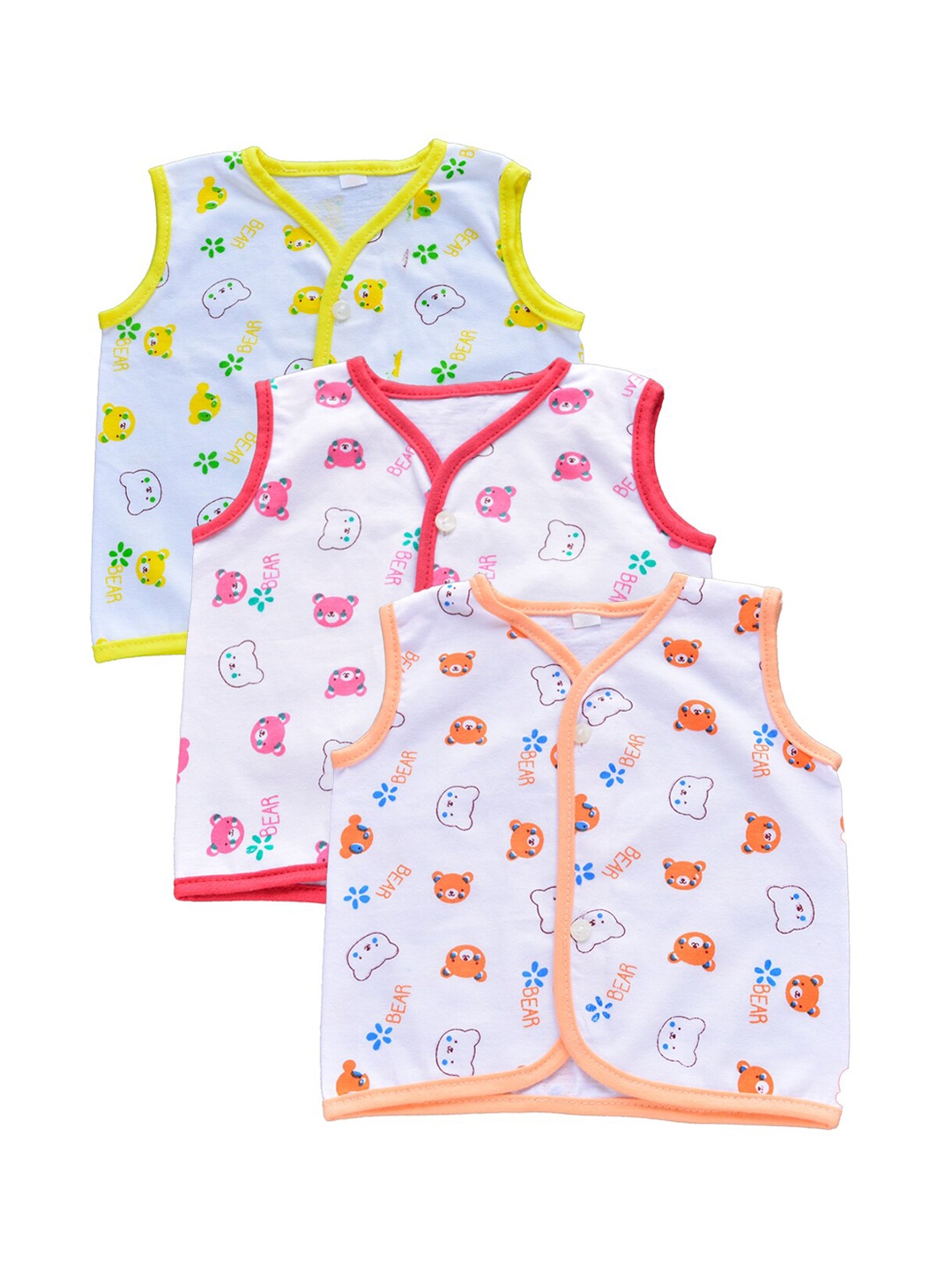 

Little Angels Infant Kids Pack Of 3 Assorted Cotton Jhablas