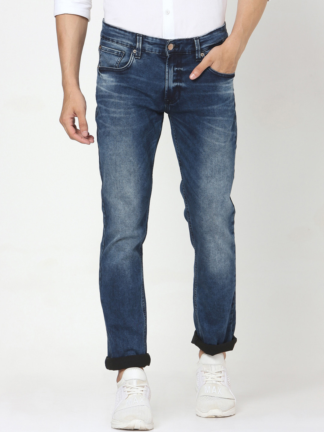 

SPYKAR Men Blue Skinny Fit Low-Rise Clean Look Jeans