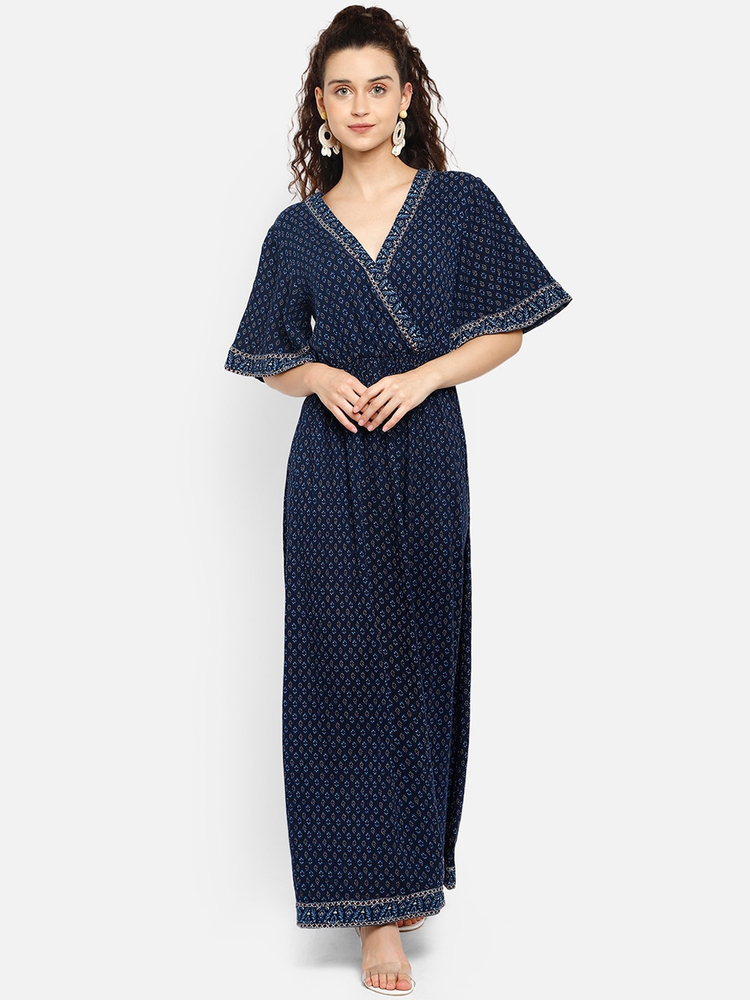 

Aditi Wasan Blue Floral Maxi Dress