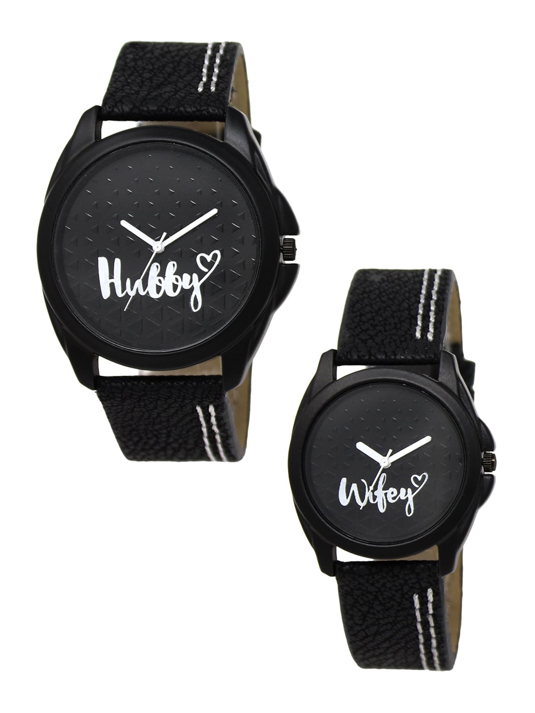 LOREM Unisex Black Analogue Watch