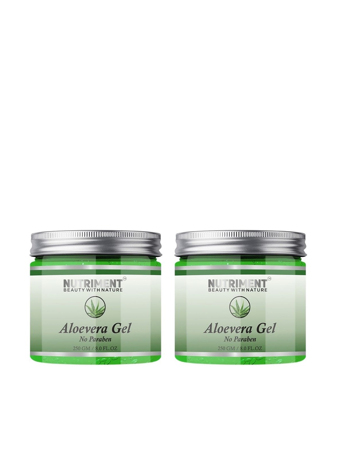 Nutriment Aloevera Gel Face Scrub 250gm Pack of 2, Transparent