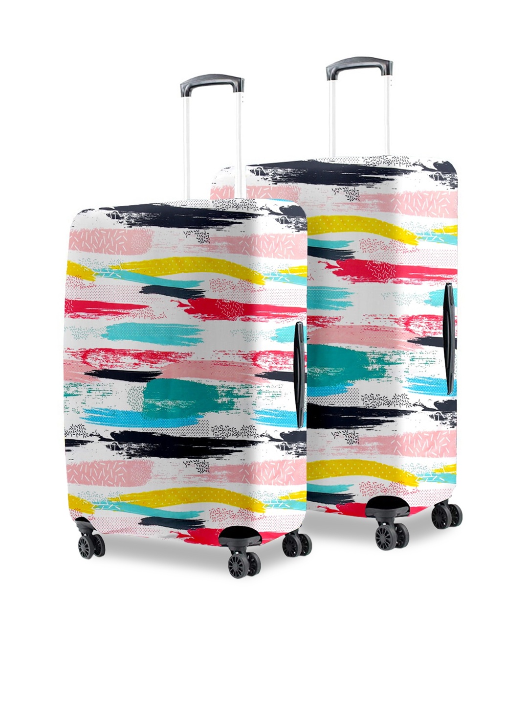 

Cortina Set of 2 Multicoloured Printed Trolley Bag Covers, Multi