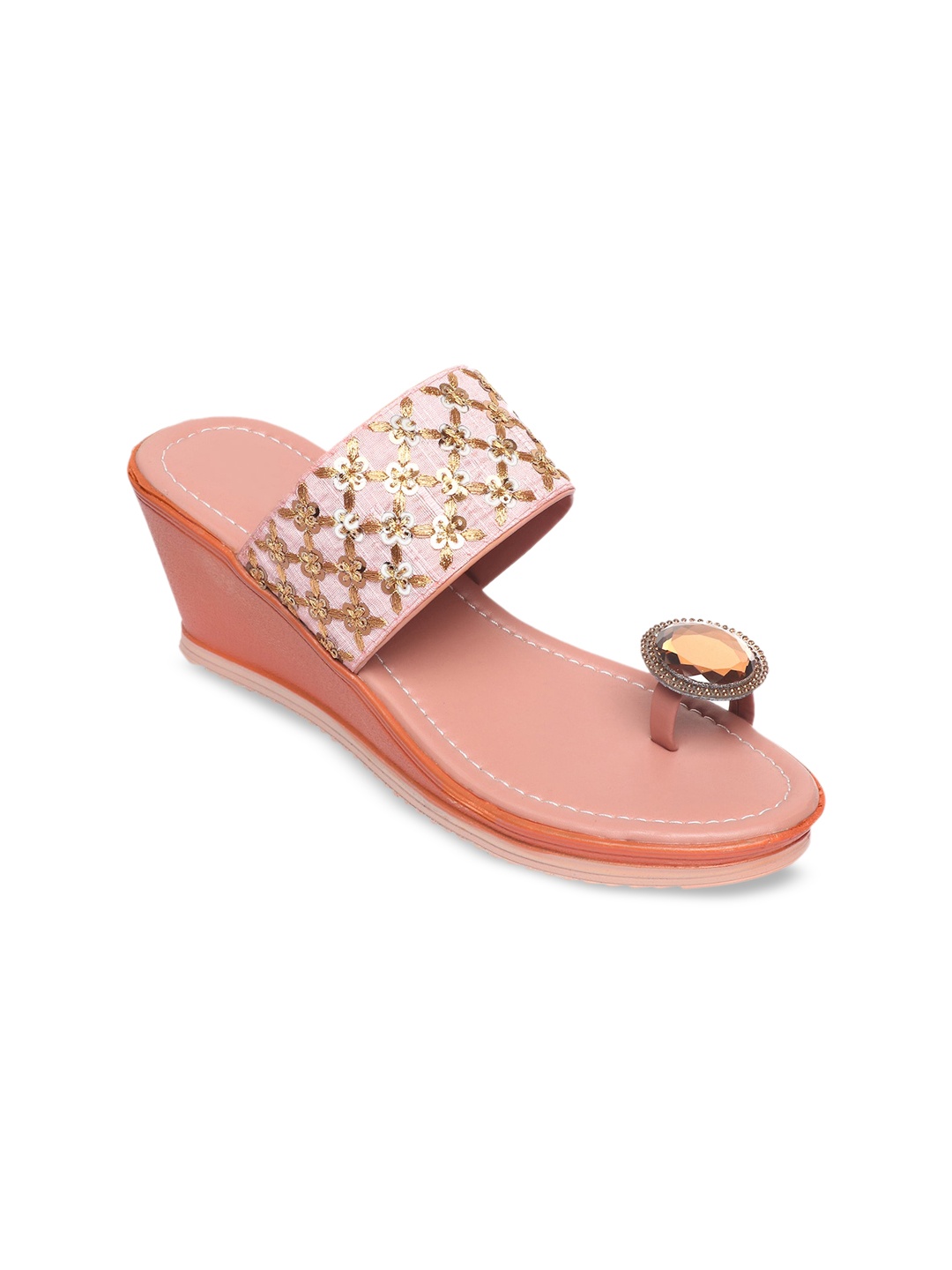 

Myra Women Pink Woven Design Sandals